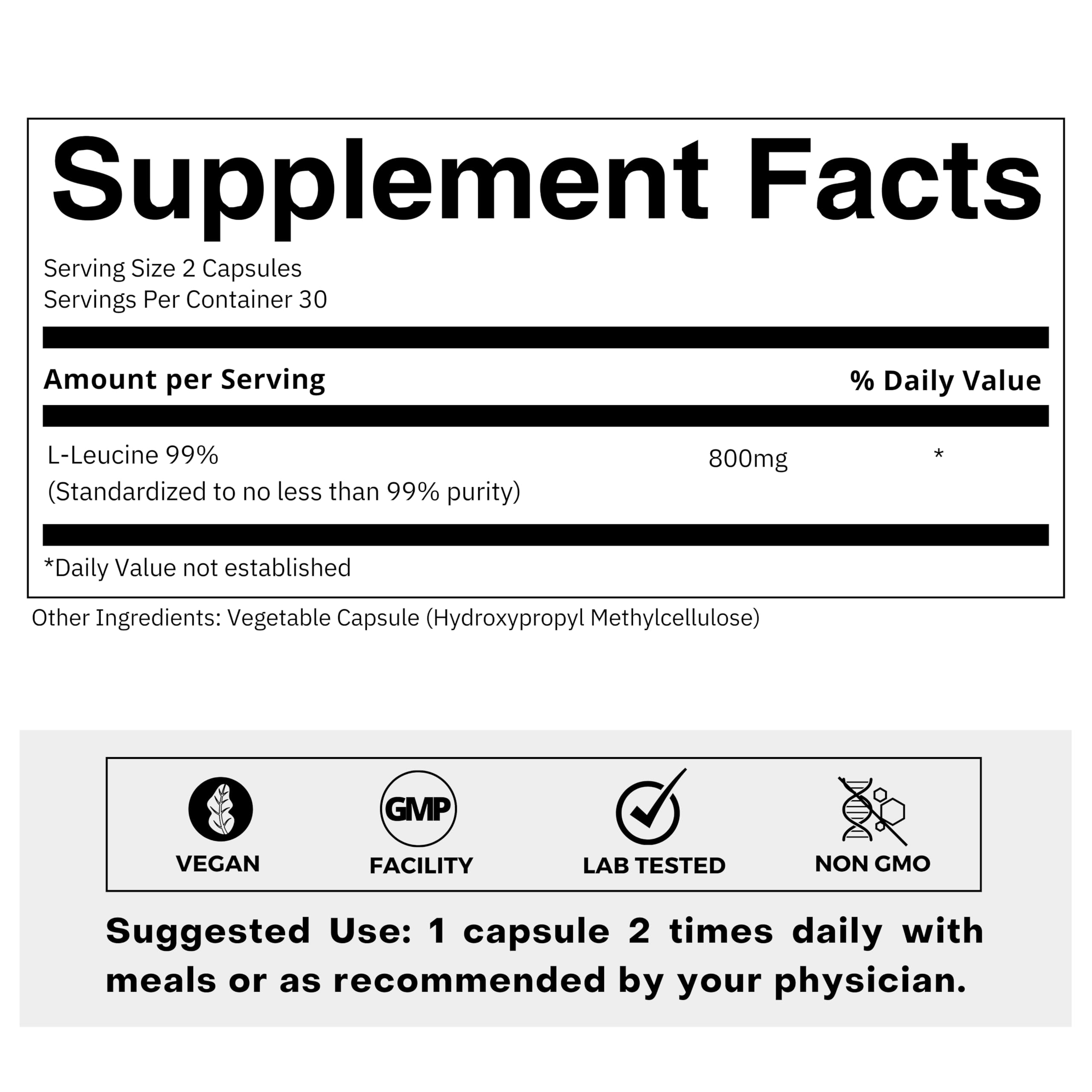 FOLIUS LABS L-Leucine capsules in bottle, convenient intra-workout option