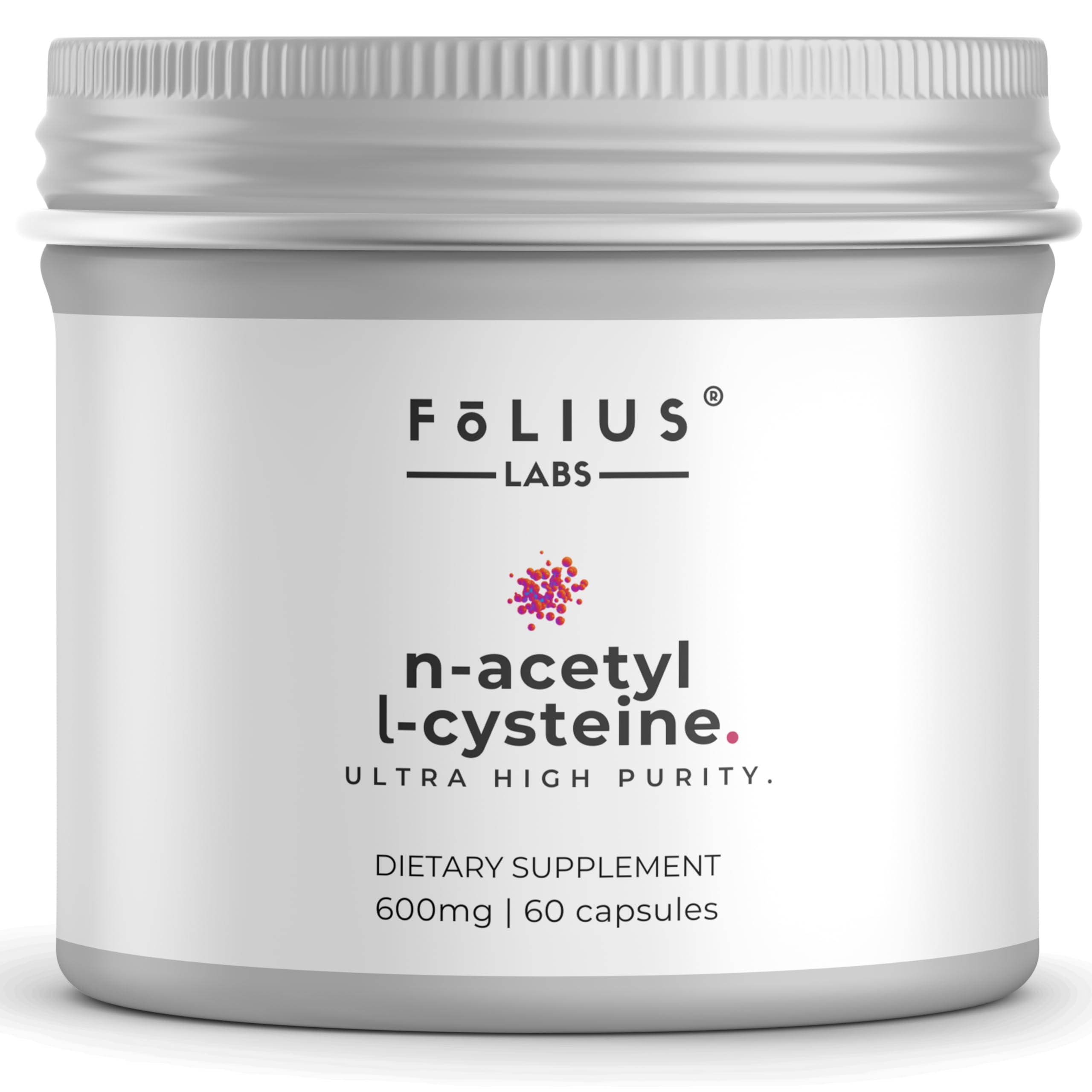 FOLIUS LABS NAC capsules 60-count on bottle; supports antioxidant activity.