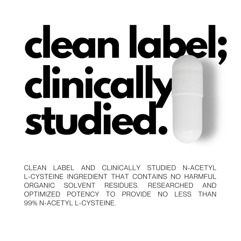 NAC capsules close-up; uniform size for convenient daily intake.