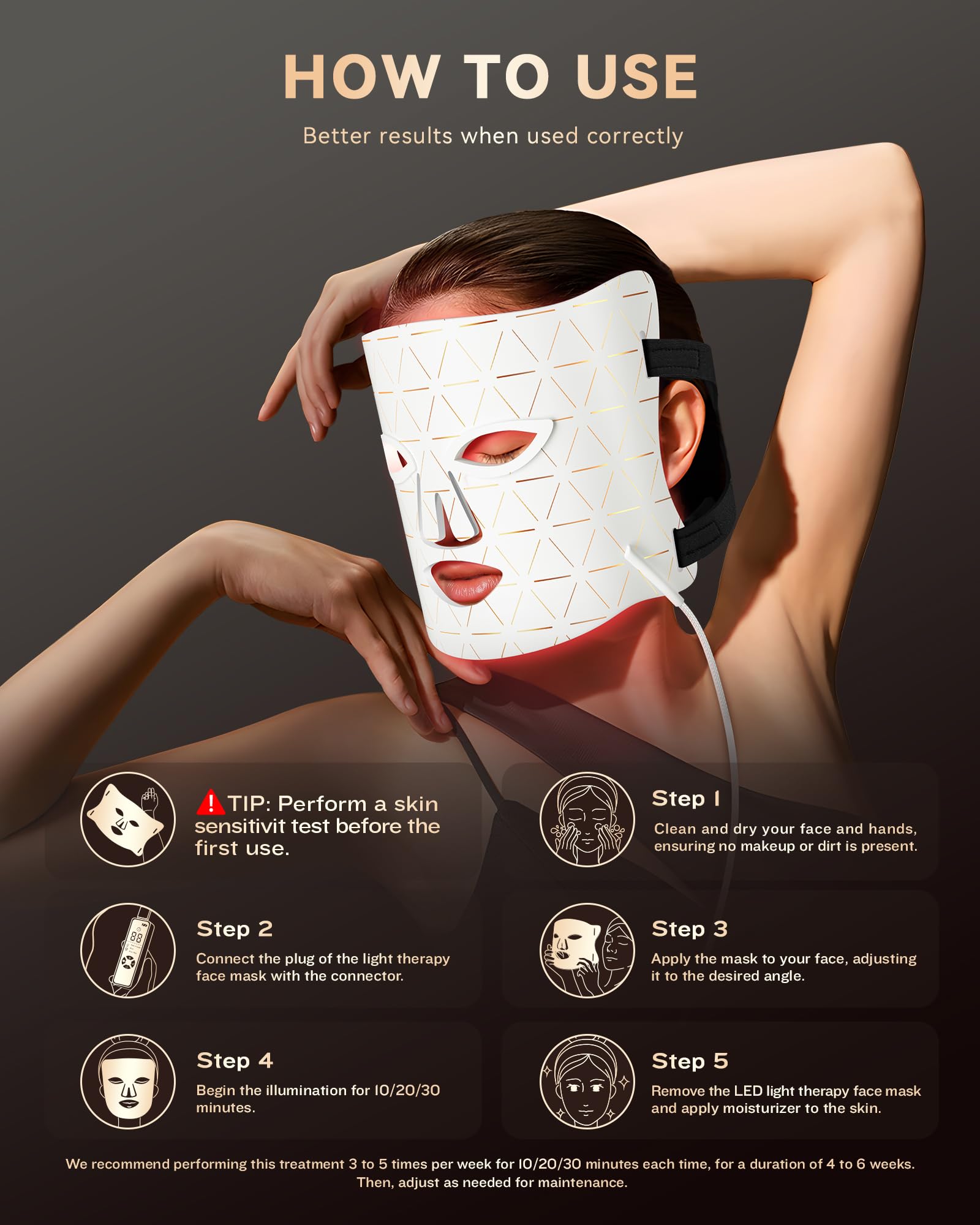 FOLOKE mask edge design offers comfortable wear.