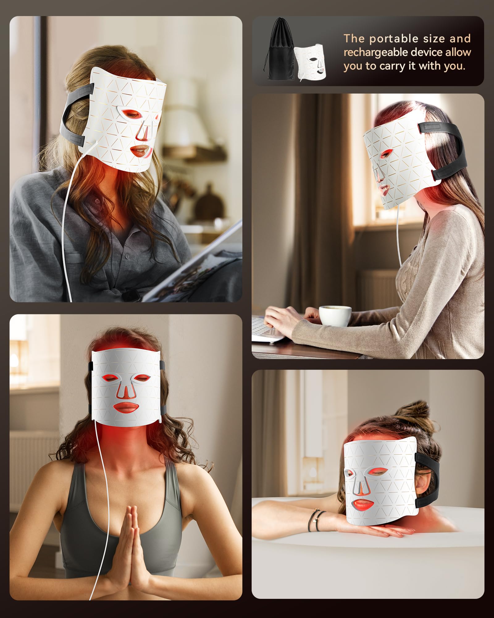 FOLOKE LED therapy mask packaged for gifting or personal use.