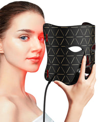 FOLOKE LED therapy mask front view with red and near-infrared LEDs for home use.