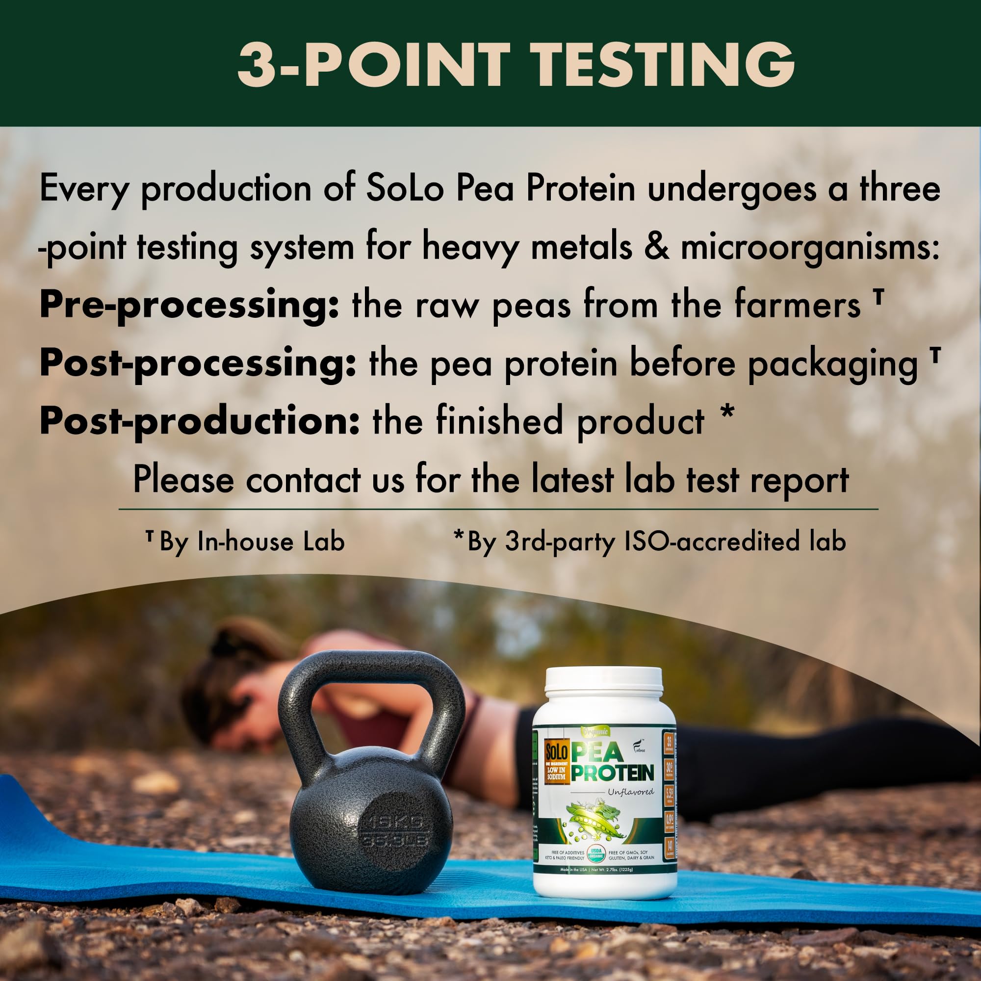 Folona Solo Organic Pea Protein Isolate scoop easy to measure for meals.