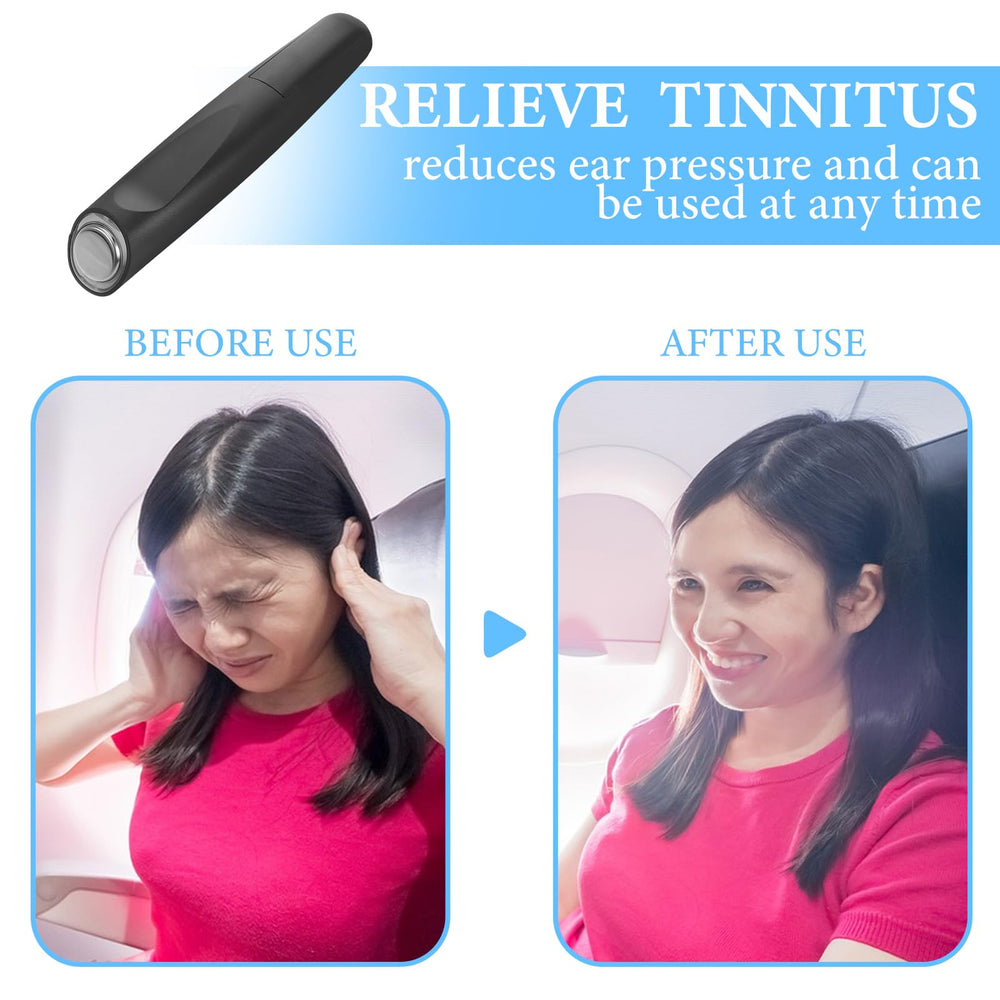 FOMIYES Electric Acupuncture Pen near ear area in use, gentle massaging action