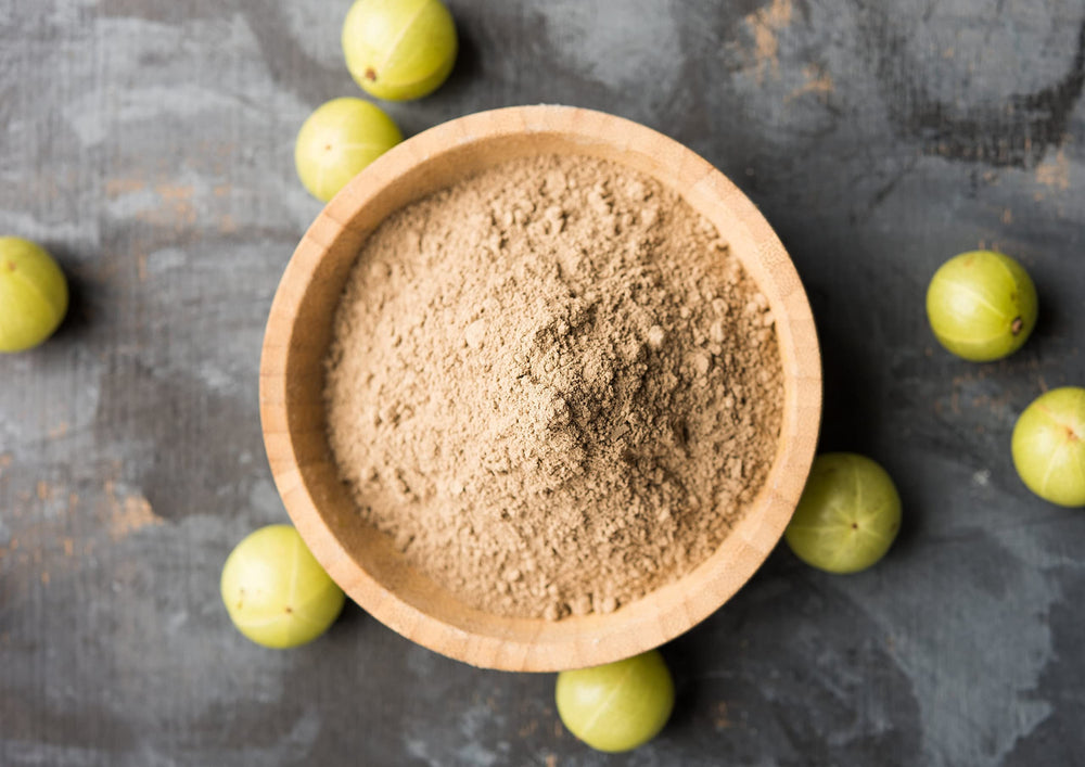 Food to Live Amla Powder hair mask mix for healthier-looking hair.