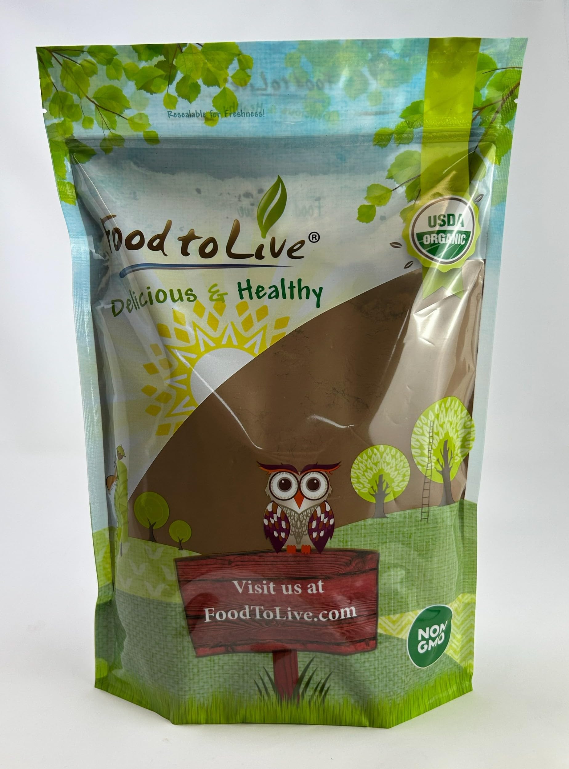 Food to Live Chaga Mushroom Powder jar showing premium, nutrient-dense powder for daily use.