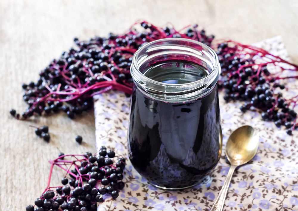 Food to Live elderberry powder adds burgundy color to sauces and desserts