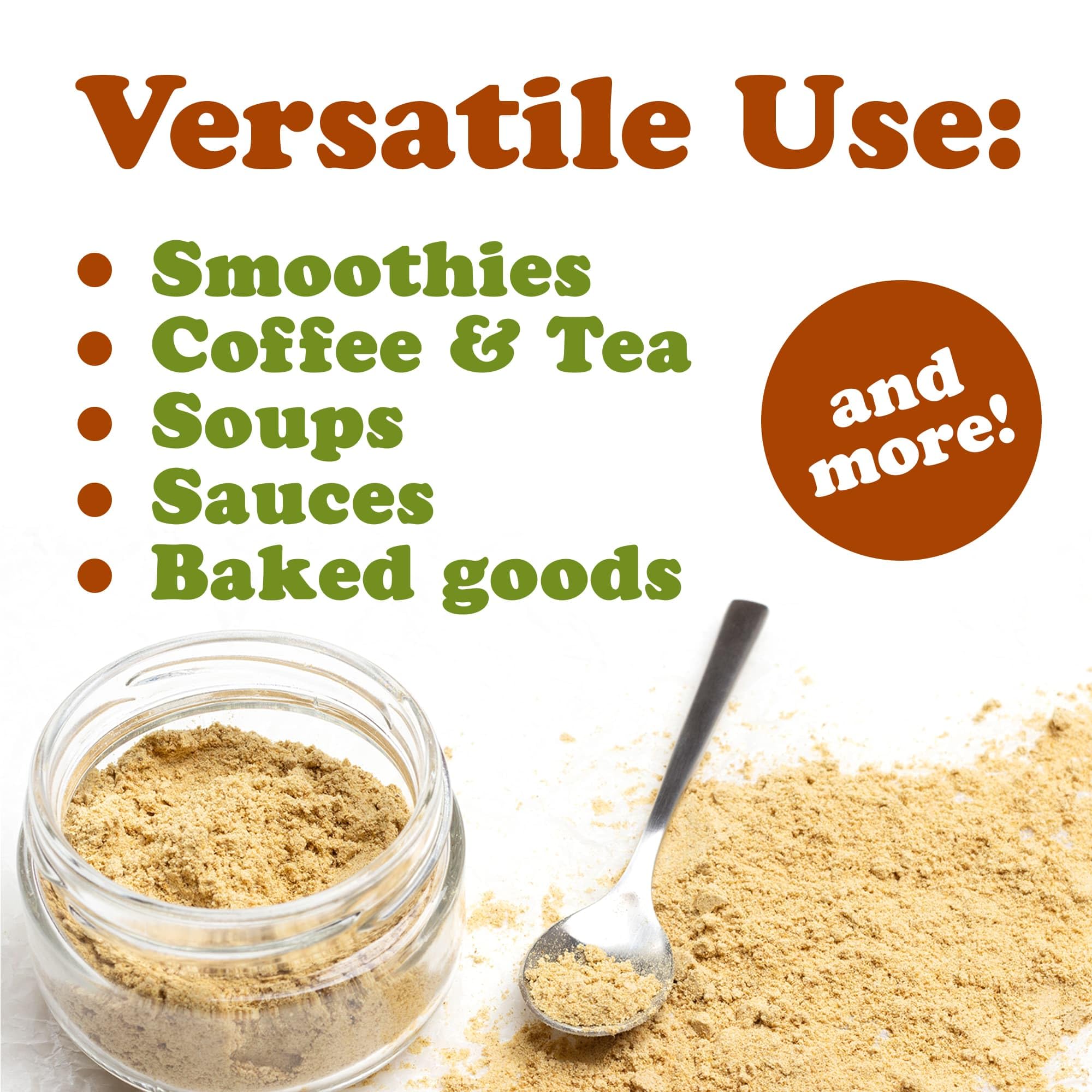 Food to Live Lion's Mane Powder in a smoothie for steady energy.
