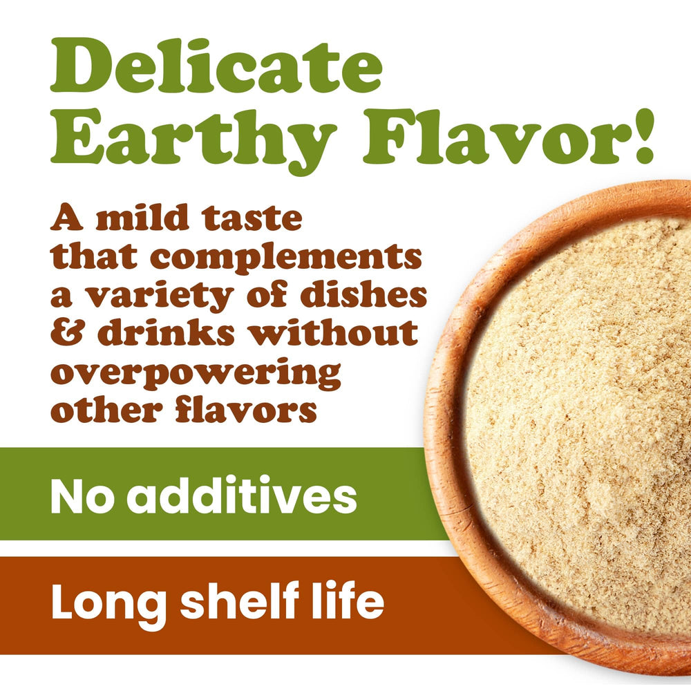 Food to Live Lion's Mane Powder label close-up highlighting organic, non-GMO claims.