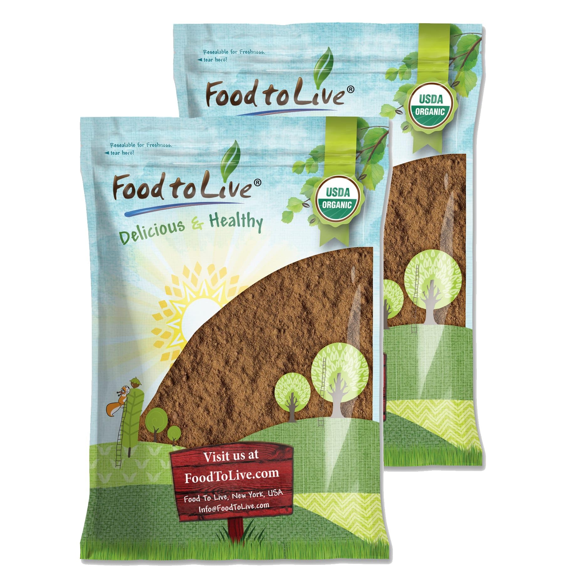 Food to Live Organic Red Reishi Powder in a labeled jar for daily wellness.
