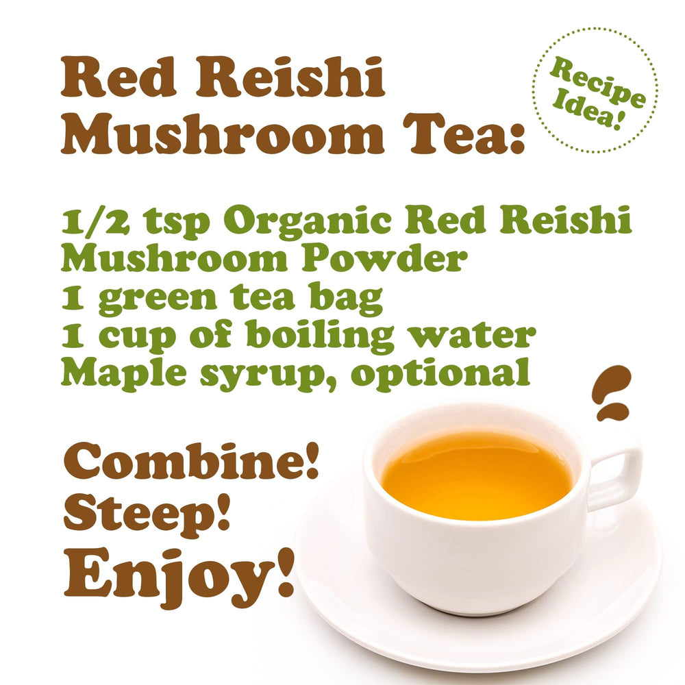 Food to Live Organic Red Reishi Powder packaged for long-term pantry storage, ready to use.