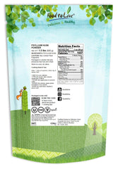 Food to Live Psyllium Husk Powder scoop demonstrates precise serving for daily fiber.