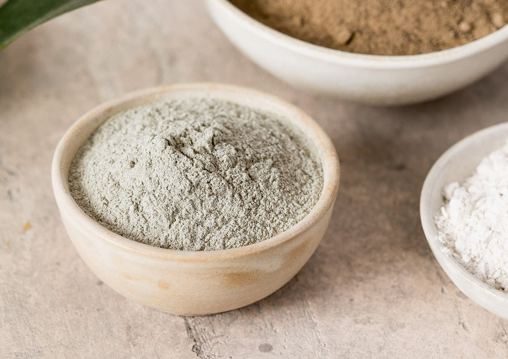 Food to Live Psyllium Husk Powder stirred into smoothie for creamy texture.