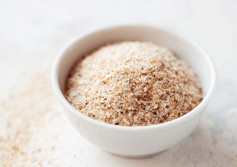 Food to Live psyllium husks added to smoothie for creamy consistency.
