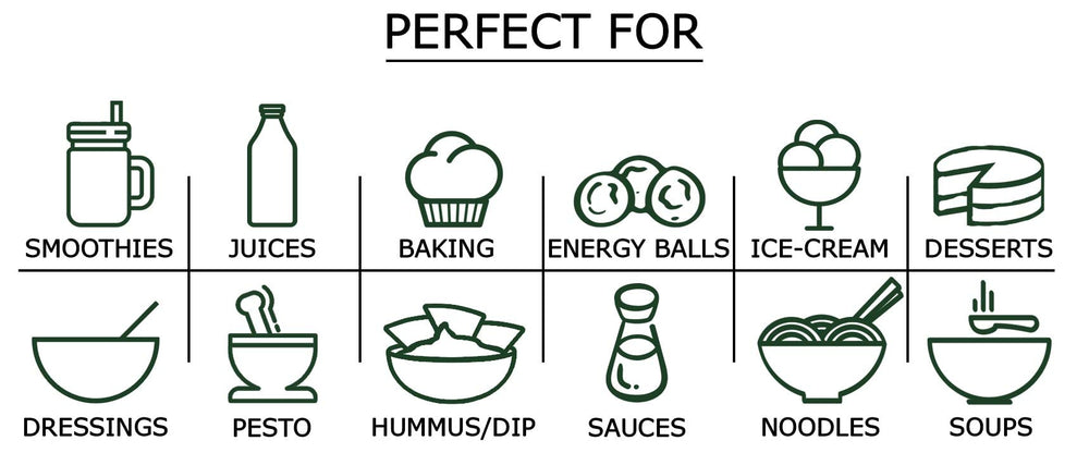 Food to Live spirulina powder bottle label highlighting organic, non-GMO and vegan attributes.