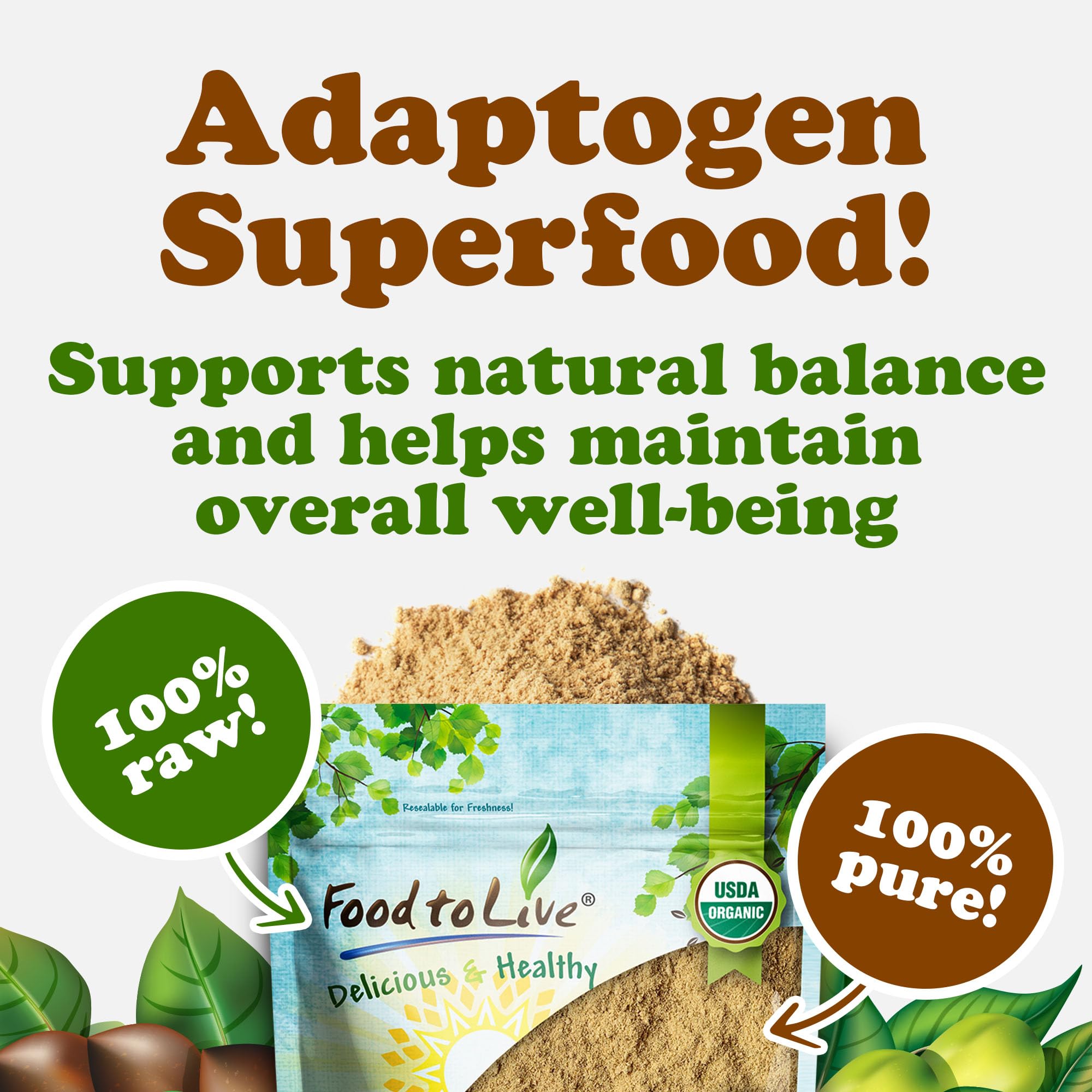 Food to Live Triphala Powder airtight jar preserves aroma between uses.