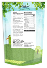 Food to Live wheatgrass powder scoop in bowl for easy mixing