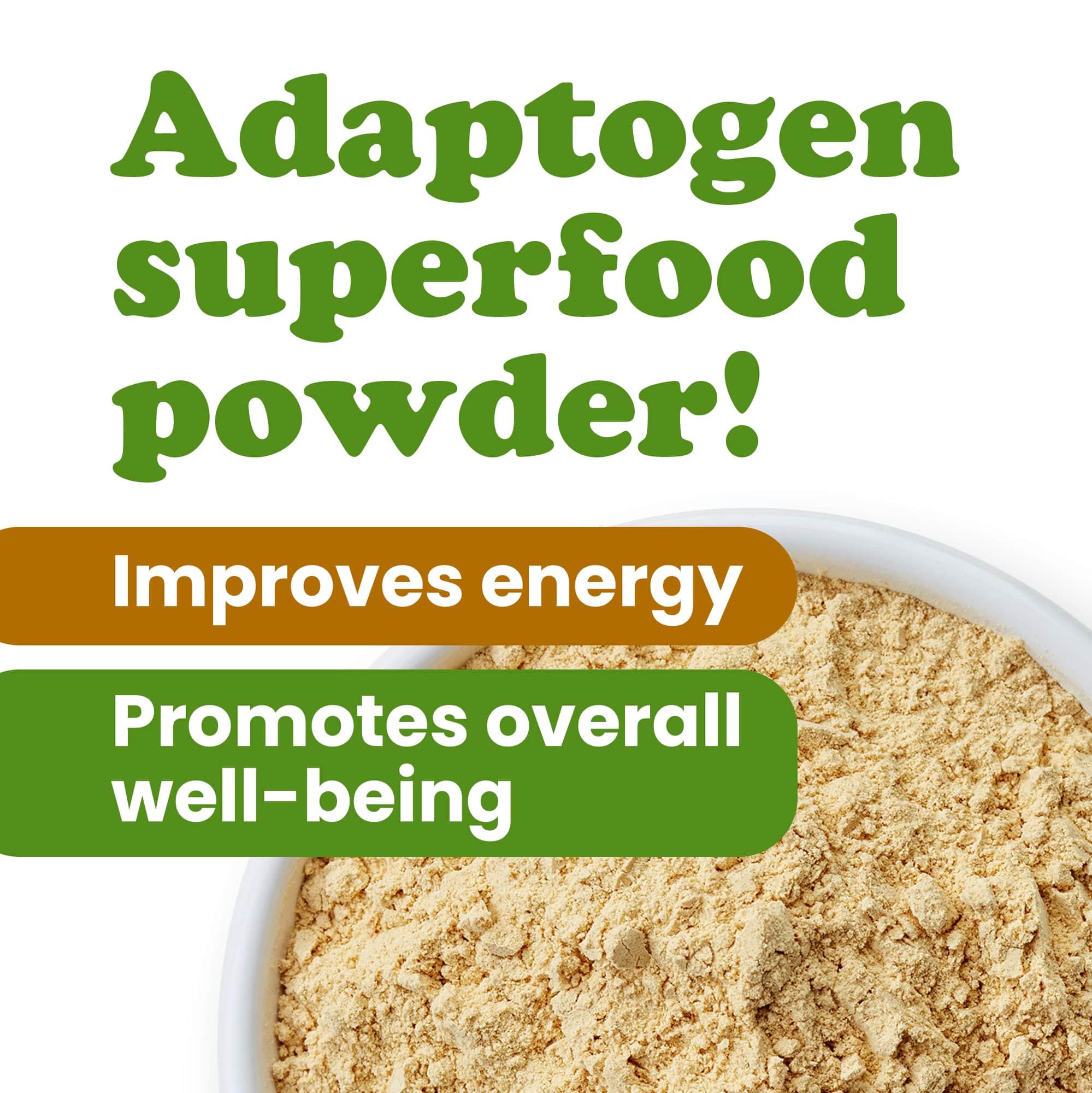 Food to Live Yellow Maca Powder smoothie bowl with vibrant color and texture.
