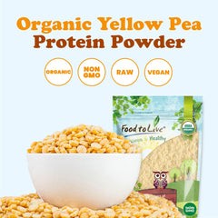 Food to Live Yellow Pea Protein Powder in baking dough for protein-rich treats.