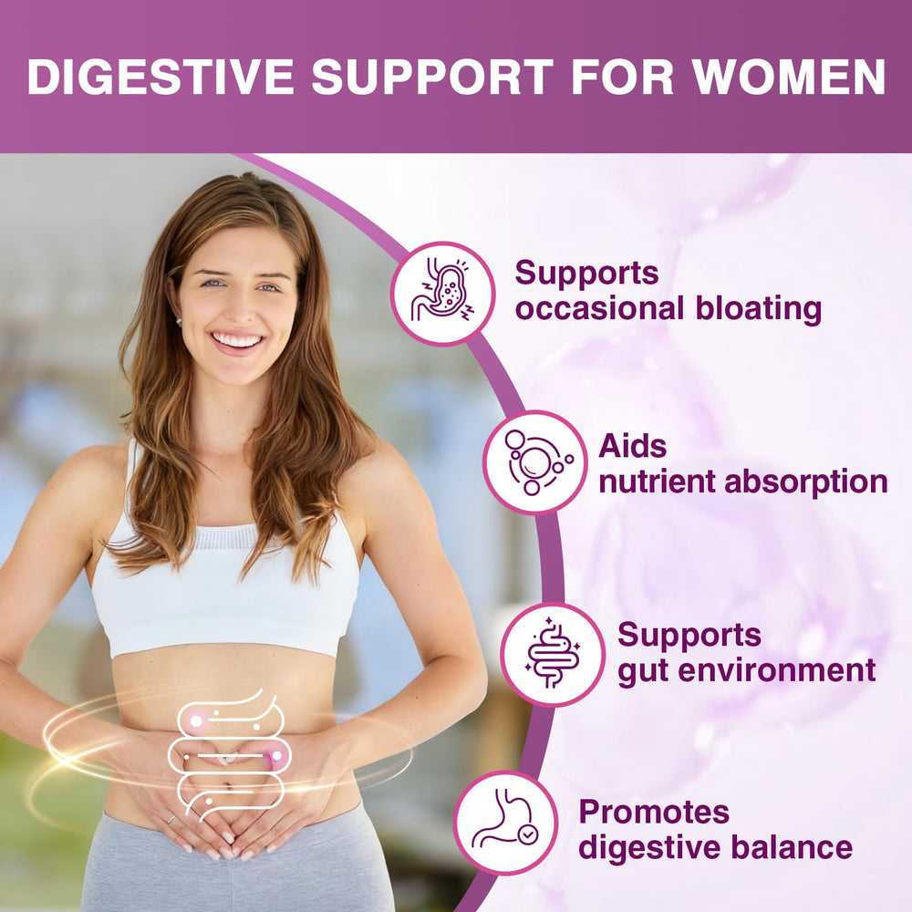 FoodiMed Probiotics for Women packaging on table with glass of water