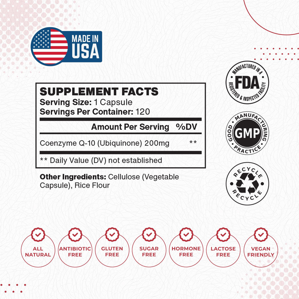 Foods For Gut CoQ10 200mg capsules closeup showing capsule texture and purity