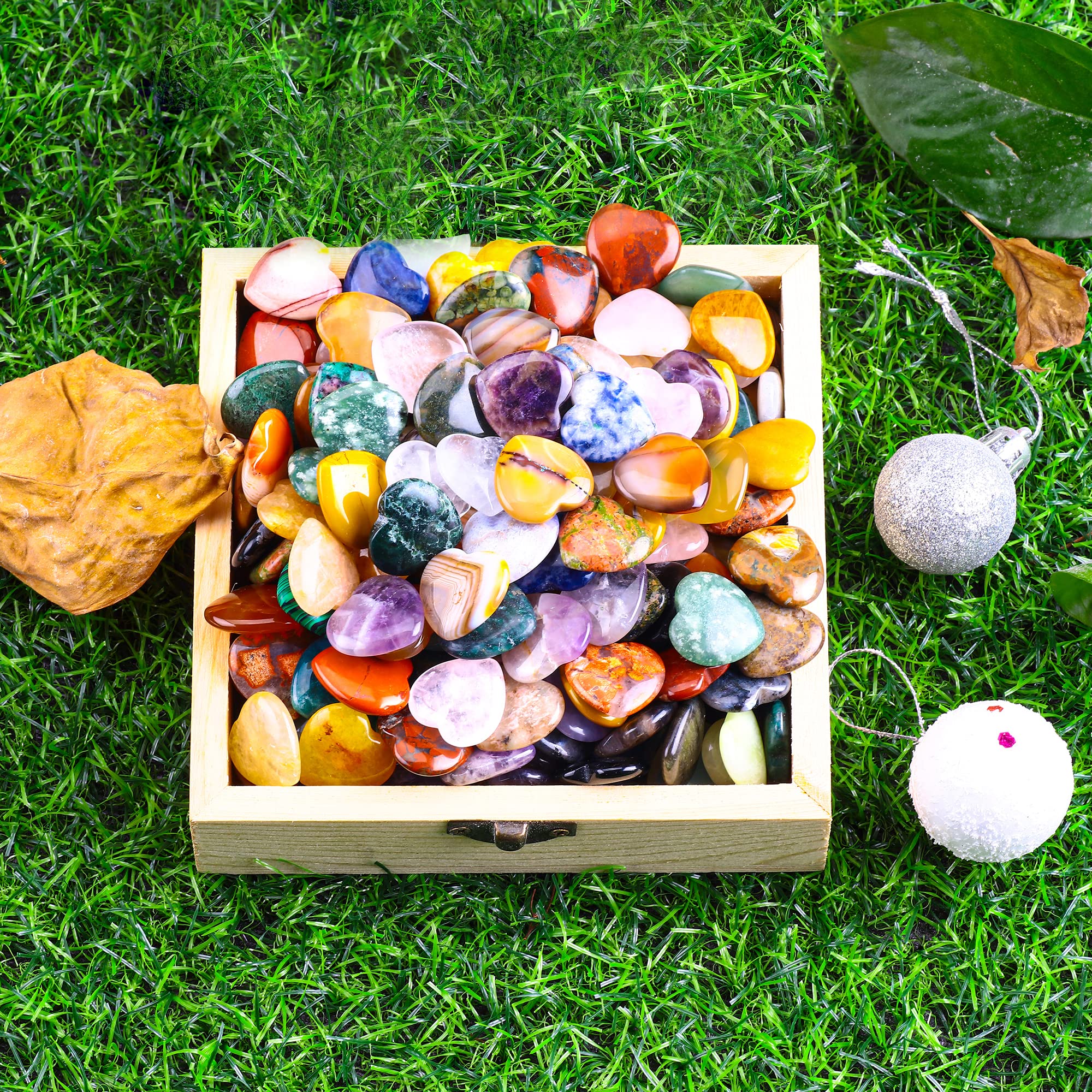 FORBY natural heart stones bulk pack around 247-250 g