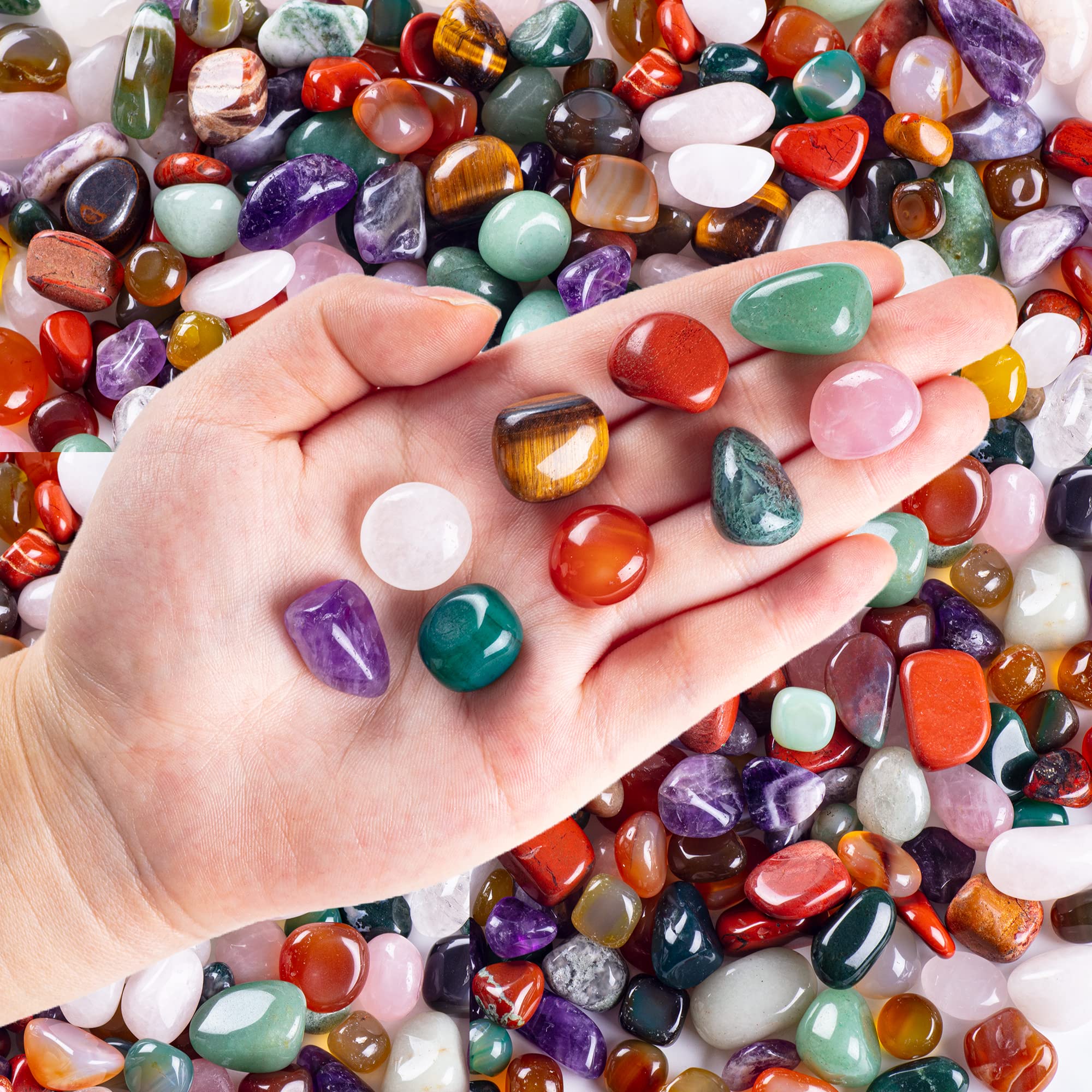 FORBY polished crystals close-up displays vibrant colors for craft projects.
