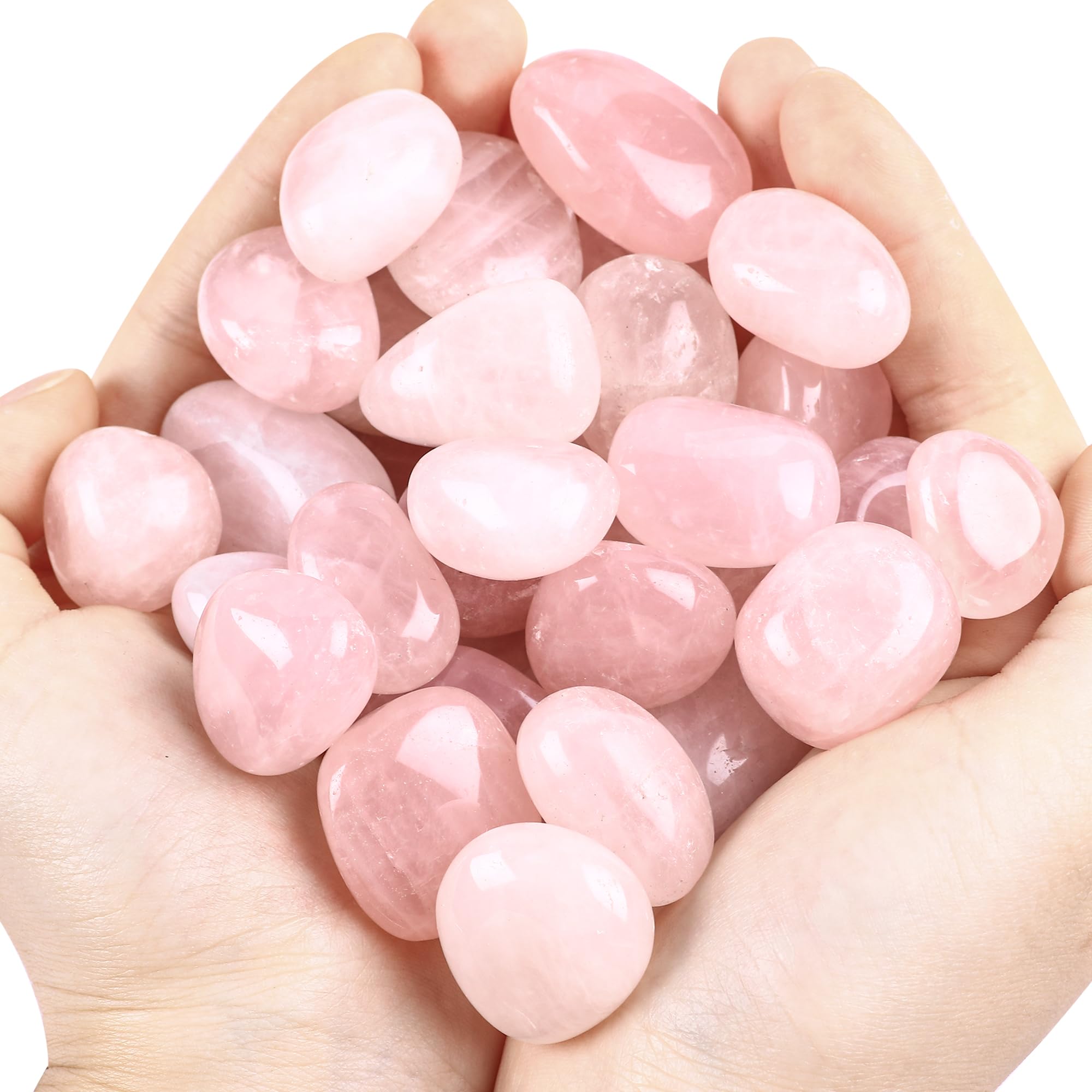 FORBY rose quartz tumbled stones collection for home decor and mindful ambiance.