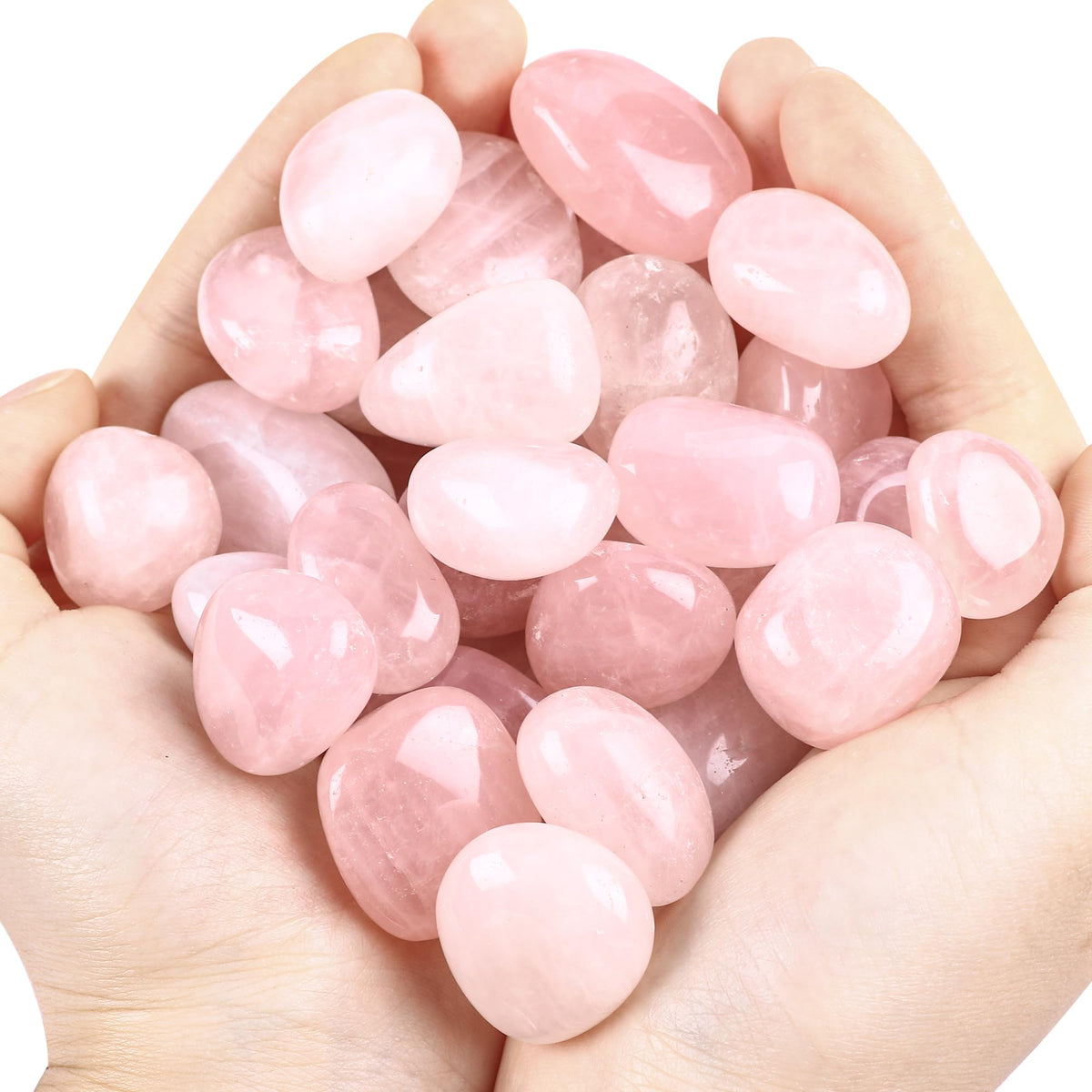 FORBY rose quartz tumbled stones collection for home decor and mindful ambiance.