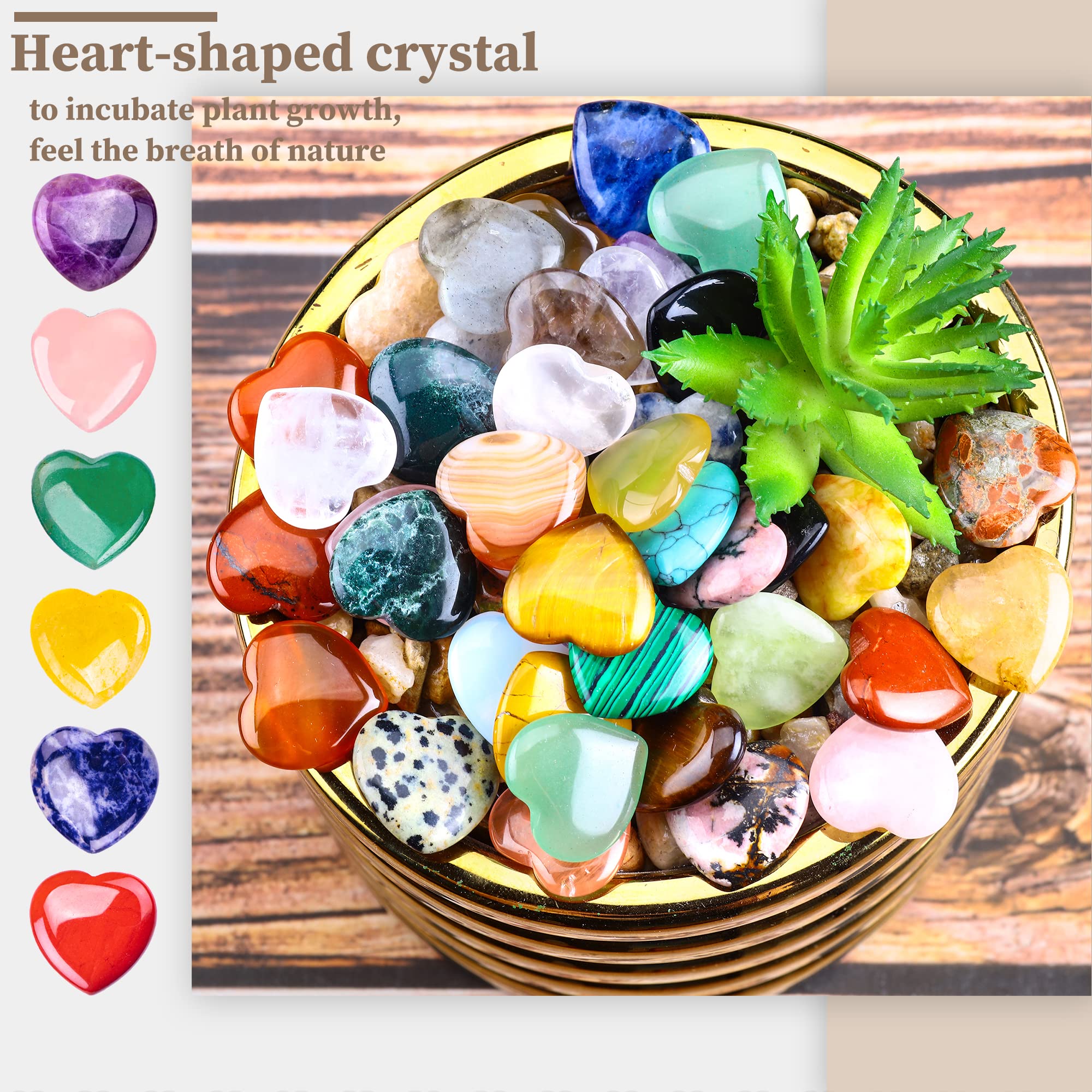 FORBY heart stones used in home decor and plant display