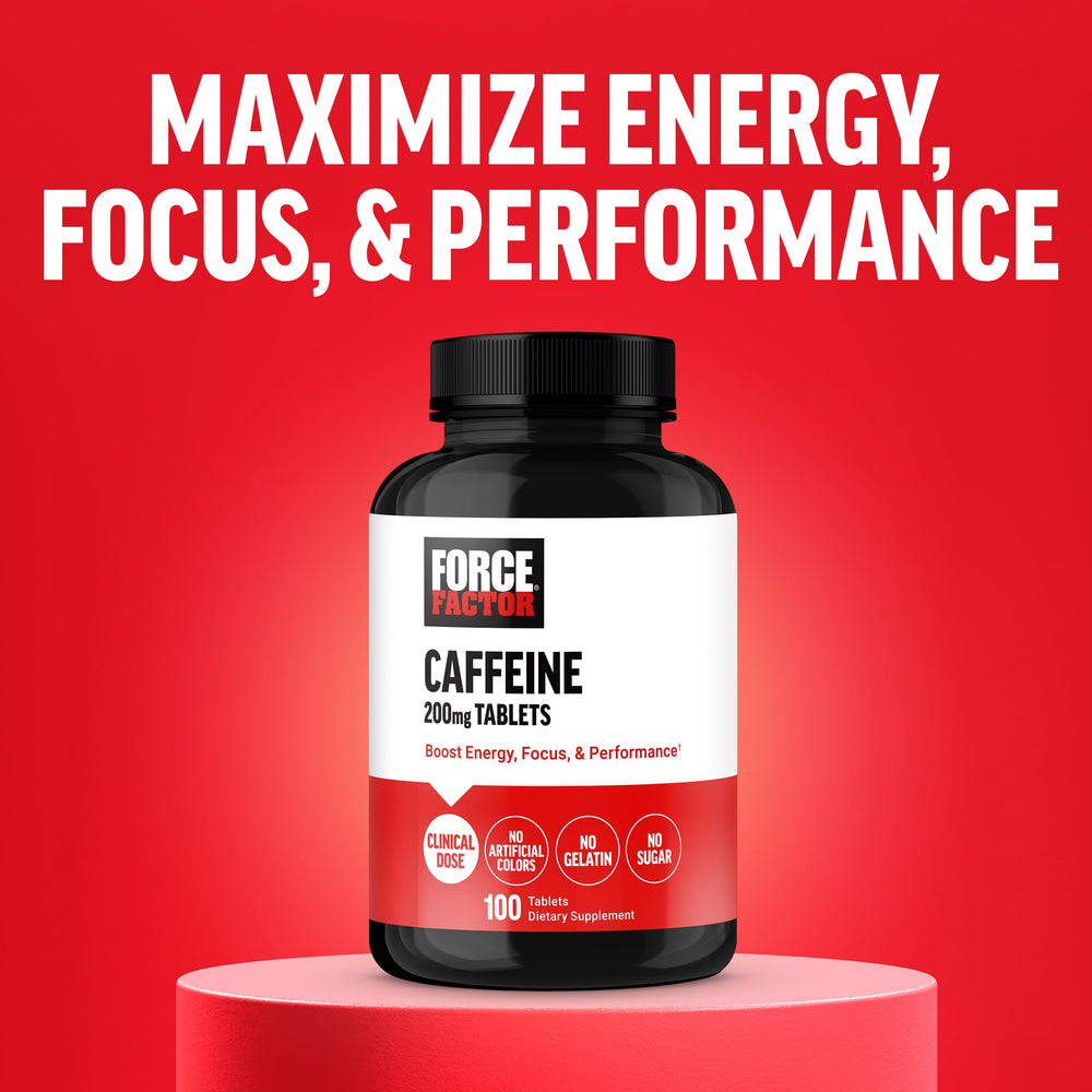 Force Factor caffeine pills workout boost in action during training.