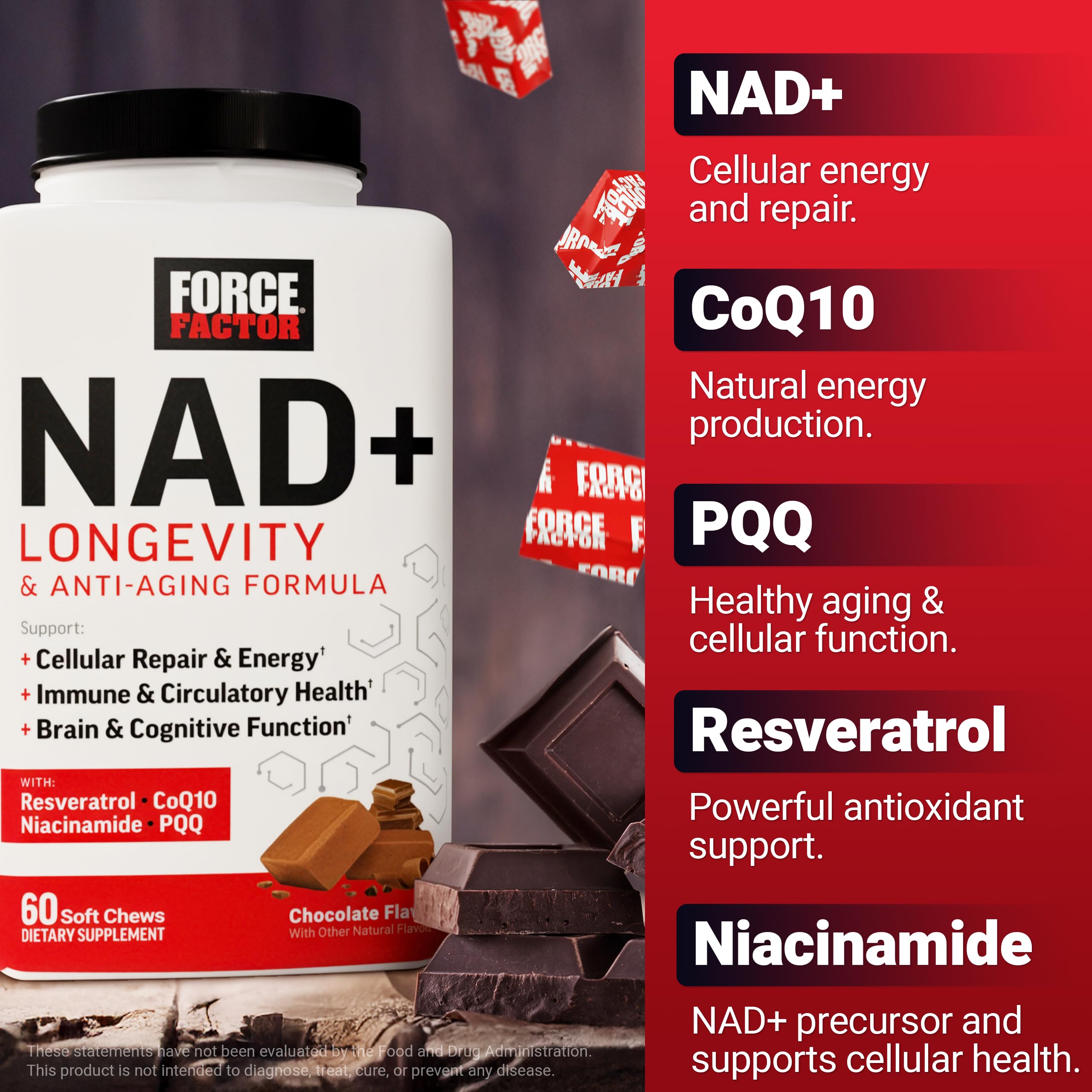 Force Factor NMN serving portion confirms 300 mg NMN per serving for consistency.