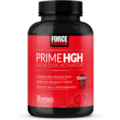 Force Factor Prime HGH Secretion Activator bottle on shelf supports daily athletic performance