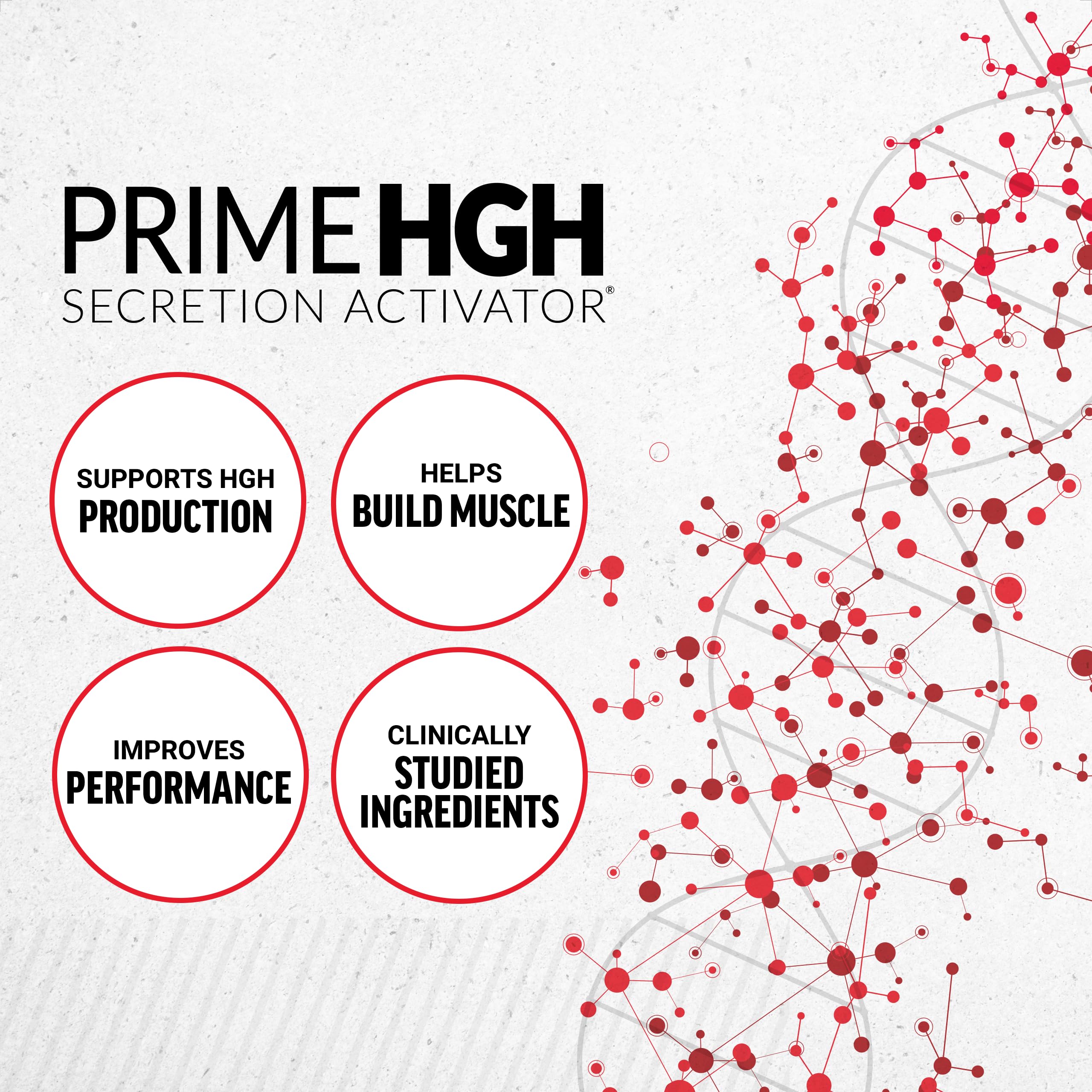 Close-up of Prime HGH capsules highlighting convenient daily dosing during workouts