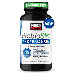Force Factor ProbioSlim Akkermansia bottle with capsules for daily gut support