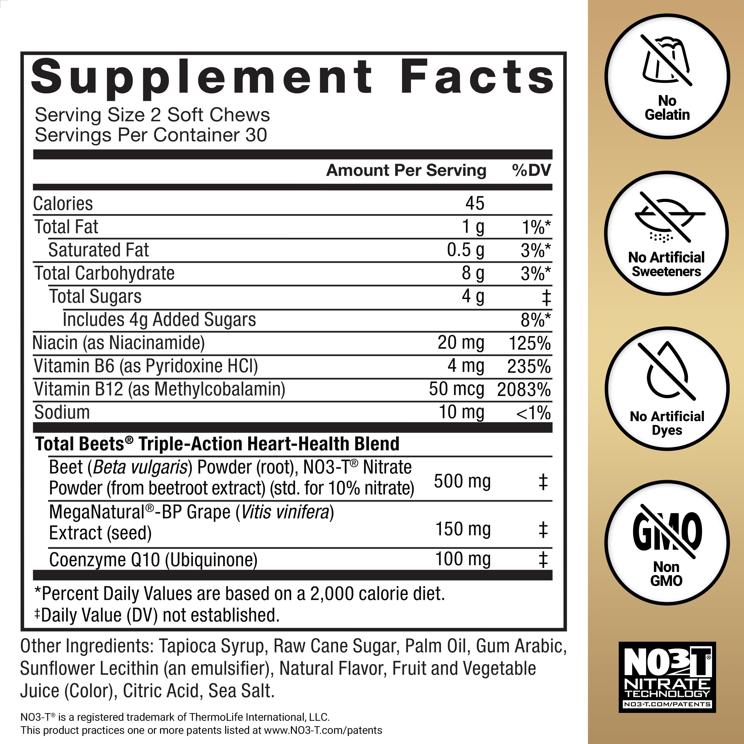 Force Factor Total Beets soft chews close up fruity flavor you will enjoy