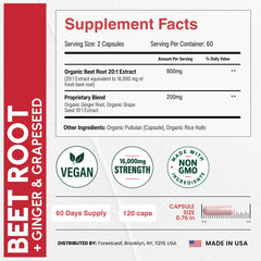 ForestLeaf beet root 20:1 extract details on ingredients