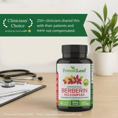 ForestLeaf Berberine bitter melon bottle indicating botanical blend