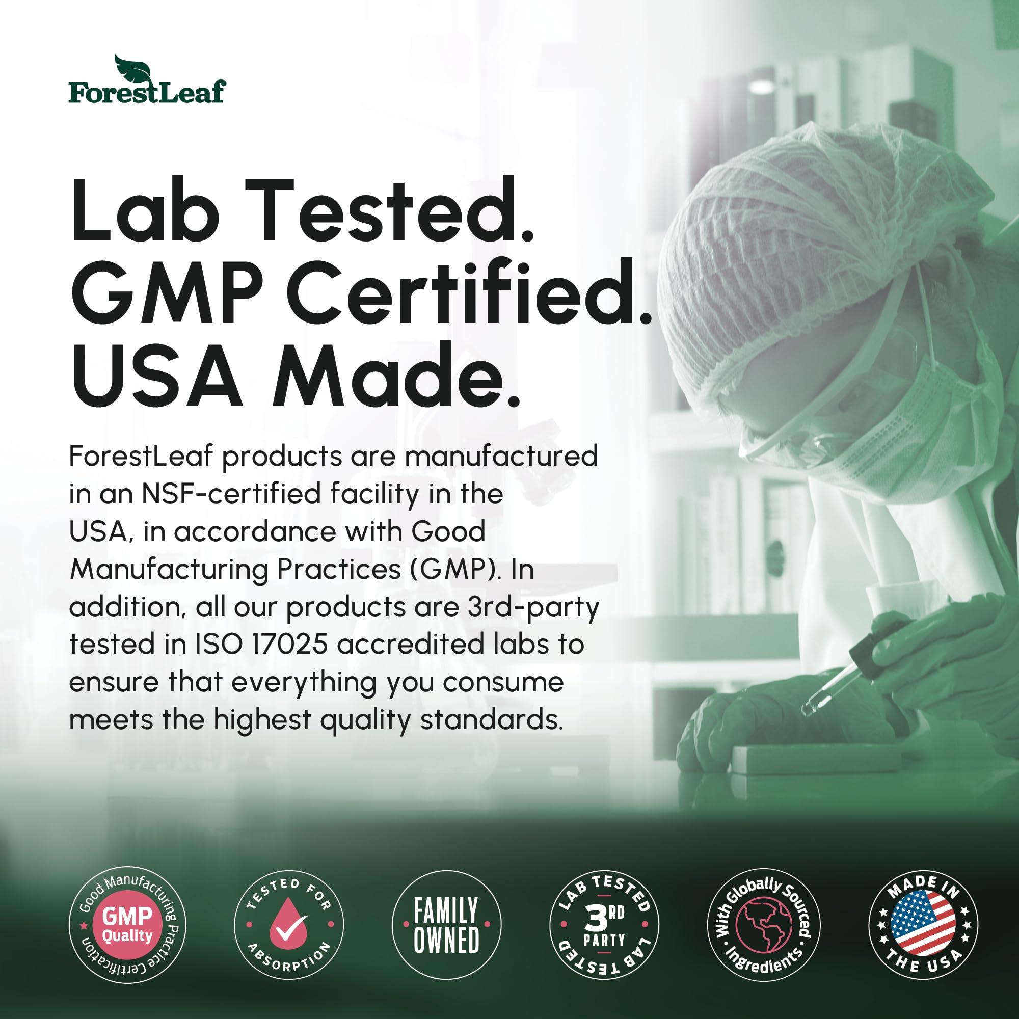 ForestLeaf Berberine two-capsule serving illustrating 1300 mg dosage