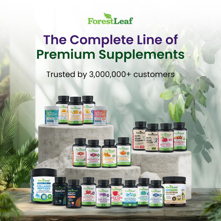 ForestLeaf capsules close-up indicating easy daily intake