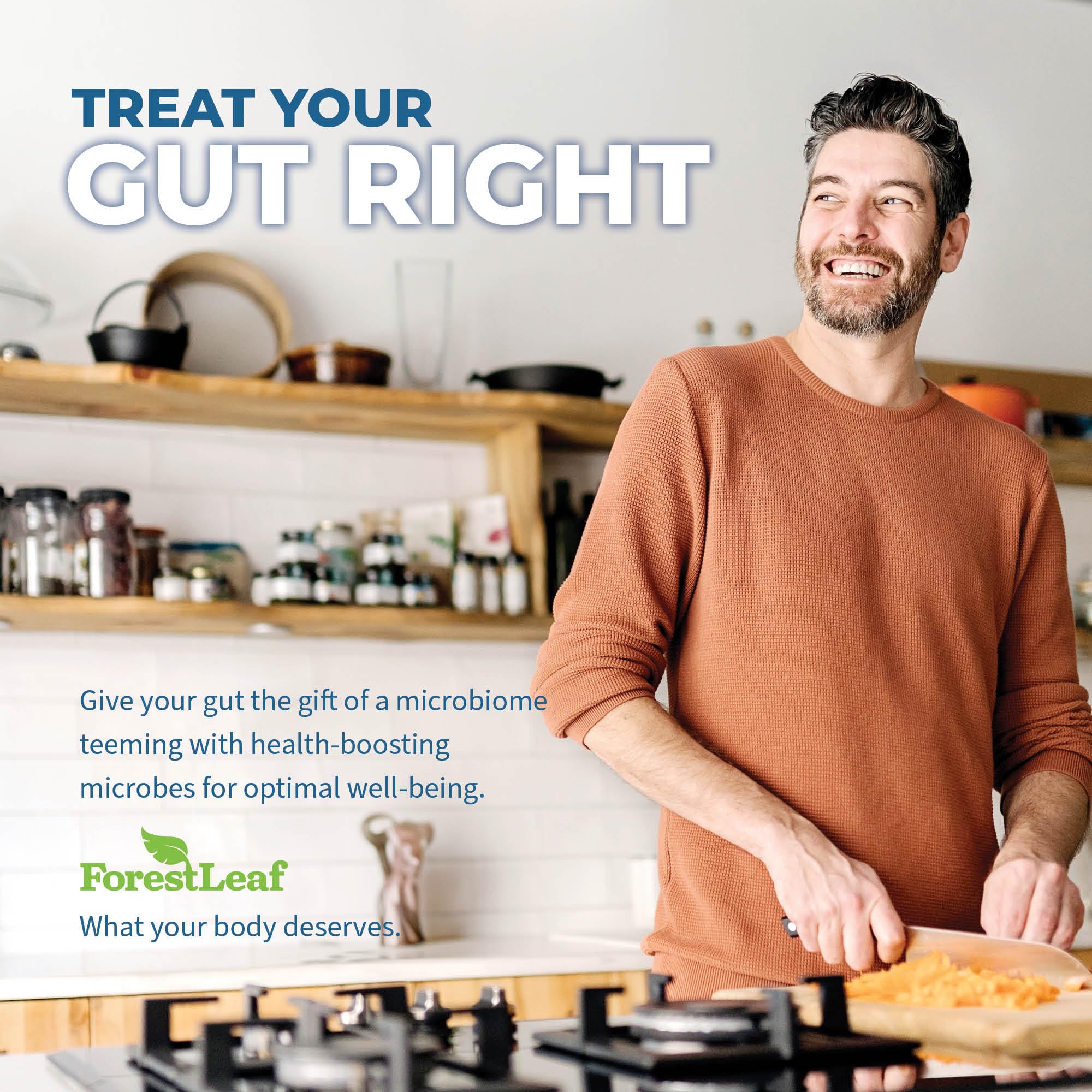 ForestLeaf comprehensive digestive health bottle supports balanced digestion.