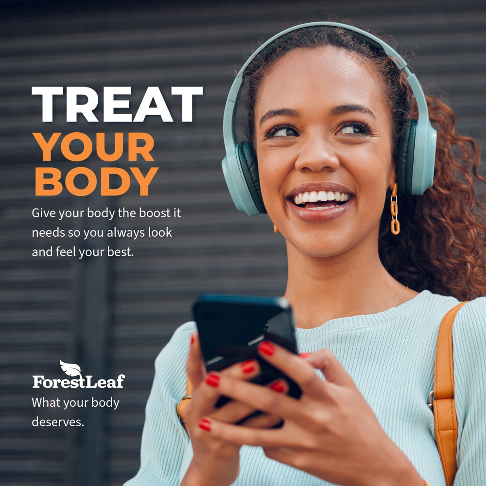 ForestLeaf capsules close-up for skincare support and hydration