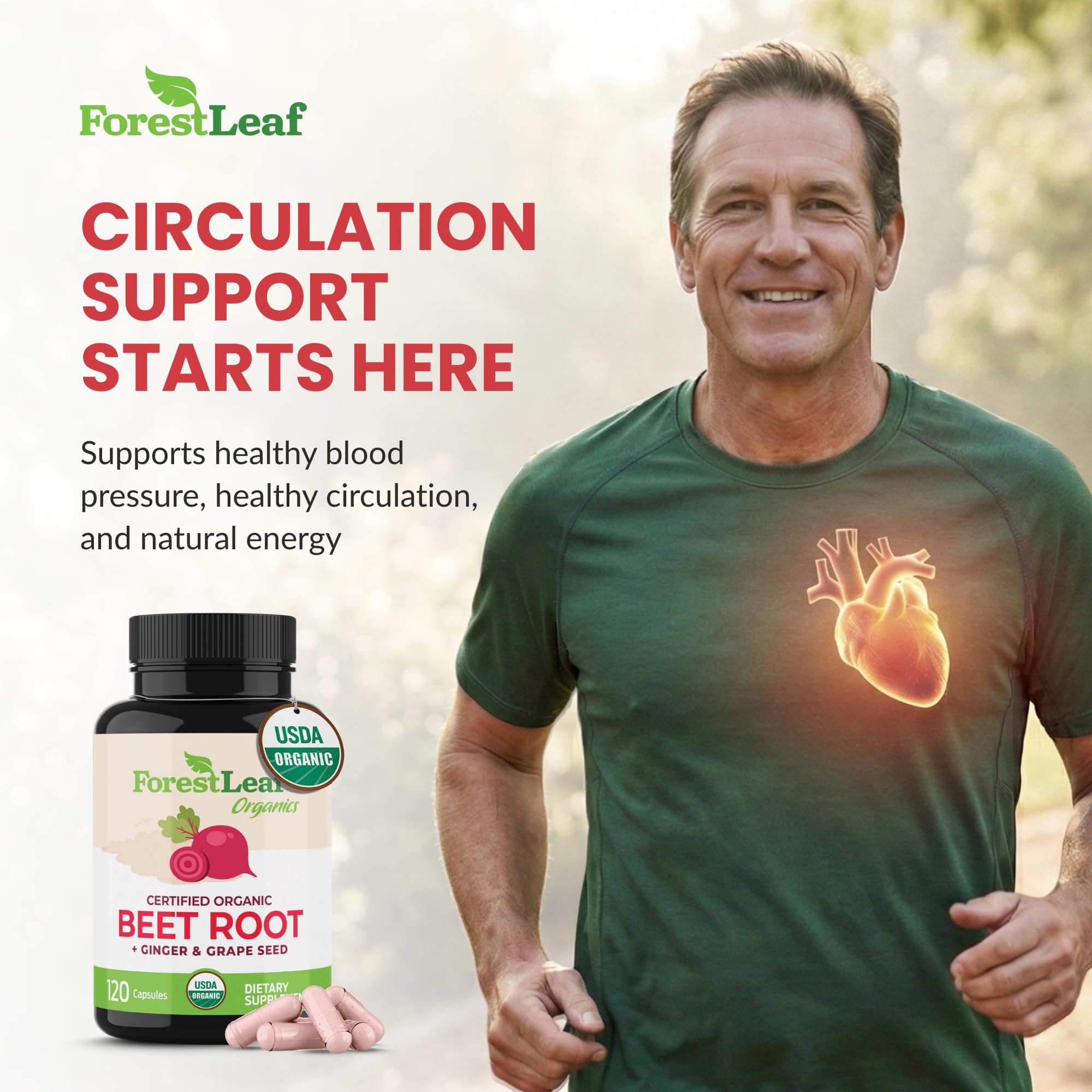 ForestLeaf USDA Organic certification seal visible on packaging