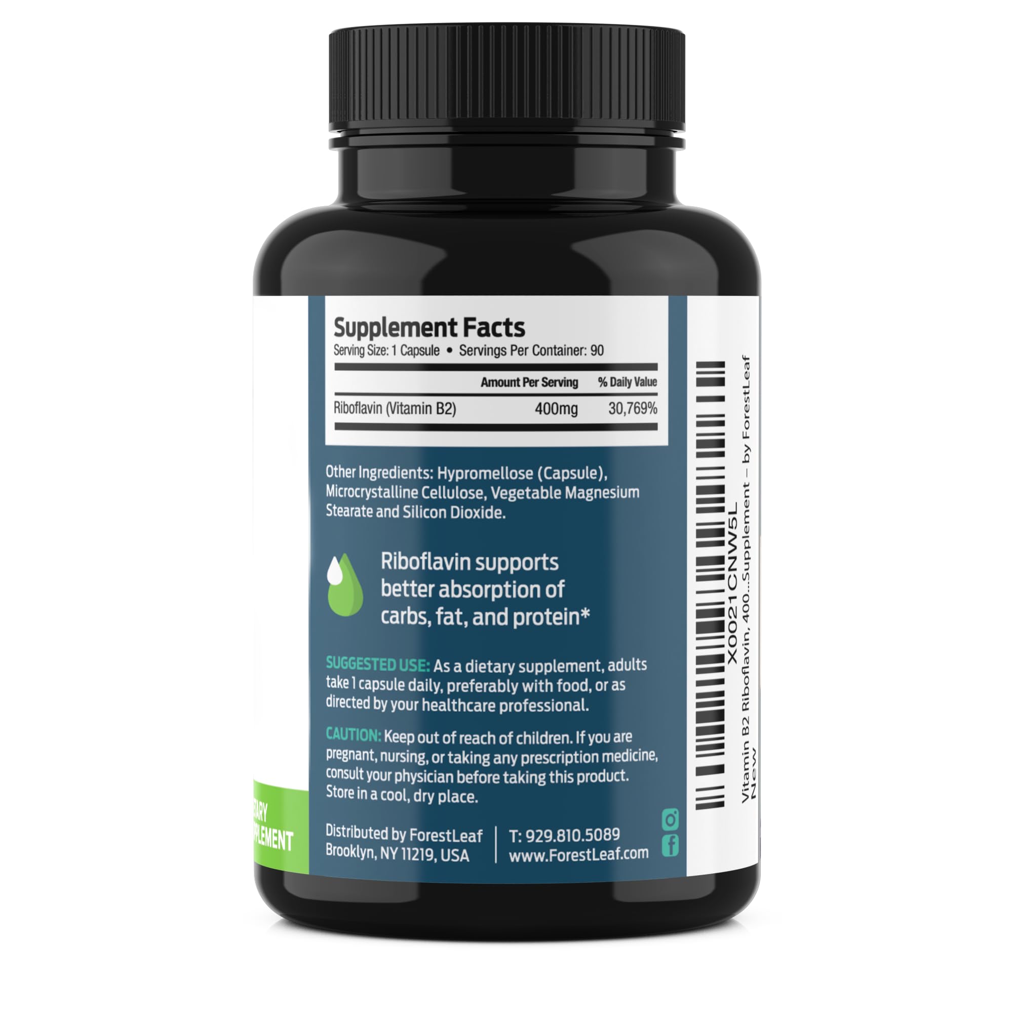 ForestLeaf B2 supplement box on desk for everyday wellness