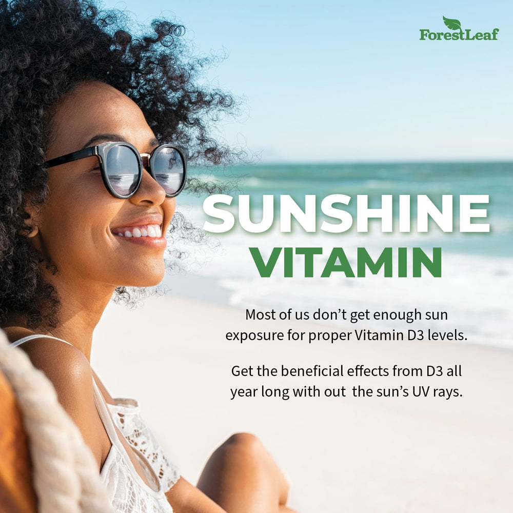 ForestLeaf Vitamin D3 50k vegetarian-cap—easy swallow for routine use.