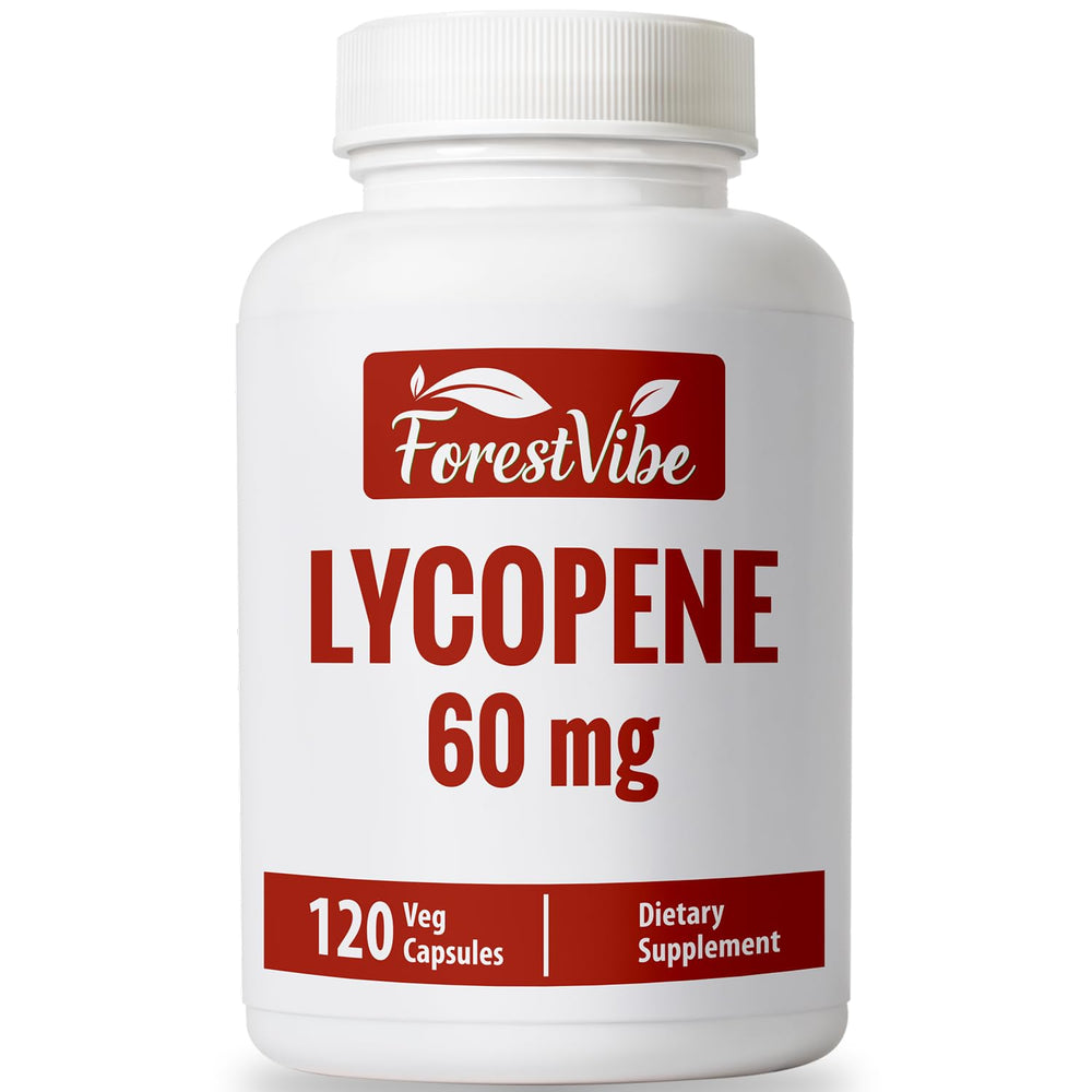 ForestVibe Lycopene 60mg bottle with capsules for daily carotenoid support.