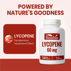 Tomato extract powder in ForestVibe Lycopene highlighting natural sourcing.