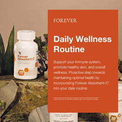 Two-pack of Forever Absorbent-C bottles for convenient daily use.