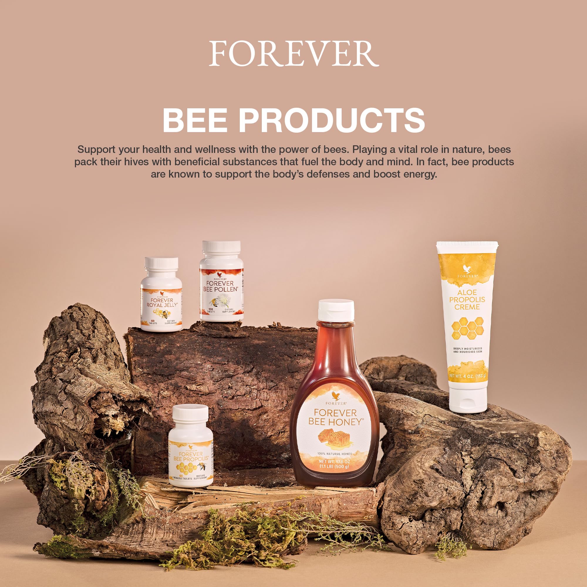Forever Living Bee Propolis chewable tablets on desk ready for routine use
