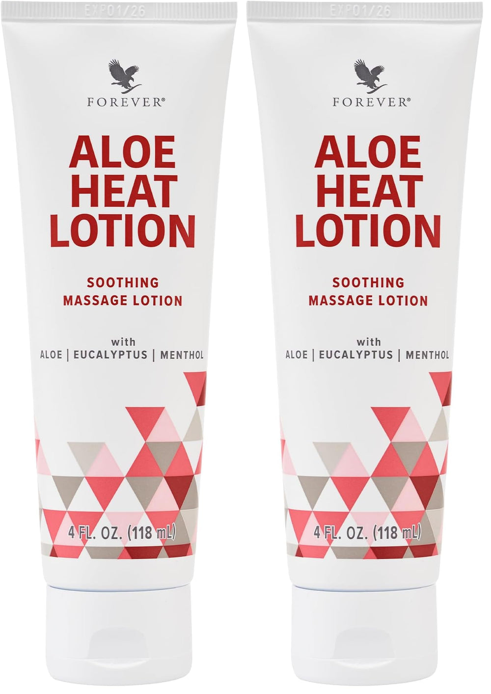 Forever Living Aloe Heat Lotion bottle with menthol and eucalyptus for soothing comfort